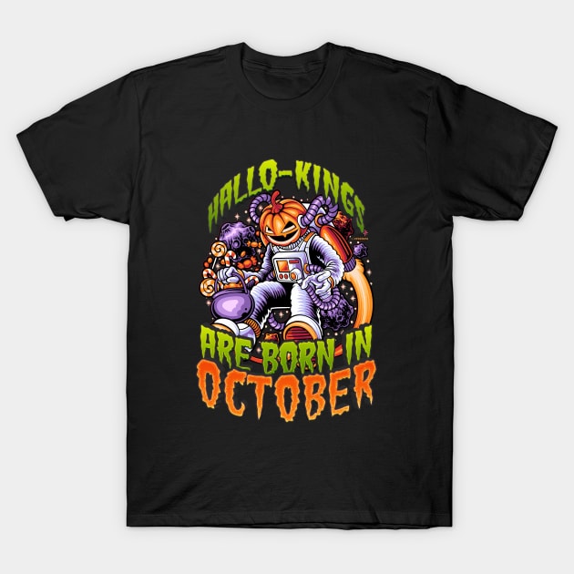 Kings of Halloween | HalloKings Are Born In October T-Shirt by Creatura